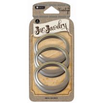 Silver/Gold Mtl Jar Rings 3 Pk
