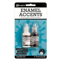 Enamel Accents Black and White