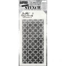 Tim Holtz - LINKED SQUARES, LAYERED STENCIL