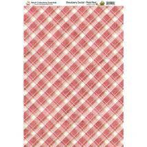 SS Plaid Red Paper A4Sold in Pack of 10 Sheets