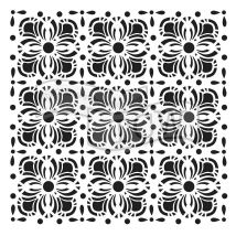 6x6 Stencil Flower Tiles