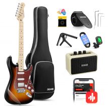 Donner DST-152 39″ E-Gitarre Starter-Set mit HSS-Pickup, Coil-Split, Verstärker & Zubehör, DST-152S / Gitarre