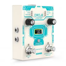 Donner Circle Looper Record Gitarren Effektpedal mit Time Progress Bar Display Loop Pedal Max