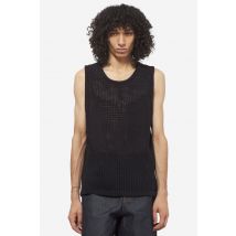 Canotta O DYED MESH TANK in cotone nero