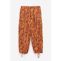 Pantalone PRINTED CARGO in cotone arancione