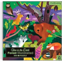 Mudpuppy Puzzle - Forest Illuminated Glow In The Dark