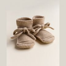 Hvid Original Booties 0-9m  - Sand - 0-9m