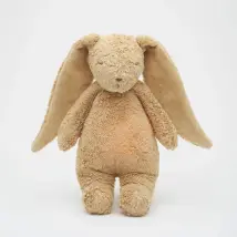 Moonie Konijn The Humming Bunny Organic 2.0 - Cappuccino Natur  | Witte Ruis Knuffel Met Lichtje