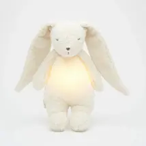 Moonie Konijn The Humming Bunny Organic 2.0 - Polar Natur  | Witte Ruis Knuffel Met Lichtje
