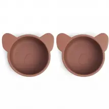 Nuuroo Siliconen kommetjes - Mahogany - 2 Pack | Kinderservies