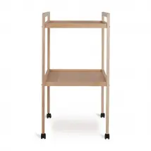 Quax Luiertafel Mori – Naturel | Verplaatsbare Verzorgingstafel met Wieltjes – Veilig & Ruim Luiervlak