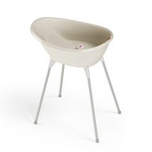 OKBaby Ergonomisch Babybad Bella – Off White | Met Inklapbare Badstandaard & Thermometer – 0-12 Maanden