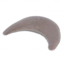 Theraline Voedingskussen – The Plushy Moon – Taupe – Zacht Pluche Maanvormig Kussen met Microparels