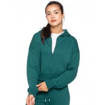 Womens Cropped Zipped Hoodie
