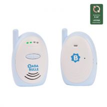 Babyphone audio 300m. Utilisation facile. Compact & léger. Clip ceinture. Alarme sonore & visuelle. Sur pile ou secteur. Garantie à vie. Petit prix