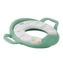 Réducteur de toilette Confort & Poignées. Universel. Assise molletonnée amovible. Antidérapants. Facile à nettoyer | Badabulle