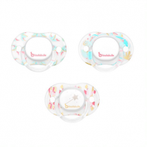 Lot de 3 Sucettes Physiologiques et Phosphorescentes 12 - 36 mois | Badabulle , Prune