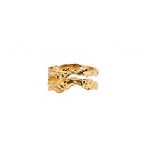 Double Lava Ring - Gold