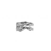 Double Lava Ring - Silver