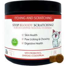 Itching and scratching relief cat treats for skin, immunity, seasonal (natural herbal)