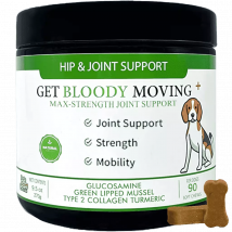 Hip & joint dog treats for age, mobility, strength, joints (natural herbal)