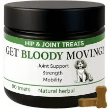 Hip & joint dog treats for age, mobility, strength, joints (natural herbal)