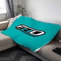 FHO Racing Logo Blue Fleece Blanket