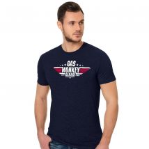 Gas Monkey Garage 'Top Gun' T-Shirt In Heather Blue