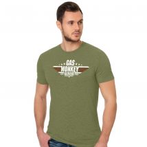 Gas Monkey Garage 'Top Gun' T-Shirt in Green