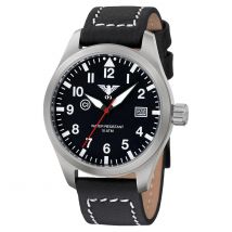 KHS Uhr Airleader Steel mit Büffellederband