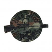 Abzeichen US Textil One Shot One Kill flecktarn