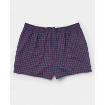 Navy Red Check Cotton Boxer Shorts