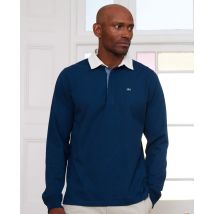 Blue Heavyweight Cotton Jersey Rugby Shirt