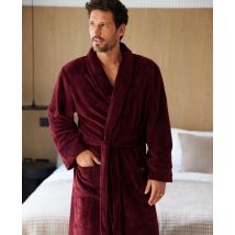 Men's Burgundy Fleece Dressing Gown - Size: Small  - Savile Row Company