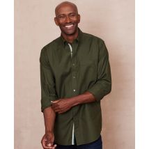Khaki Classic Fit Button-Down Oxford Casual Shirt