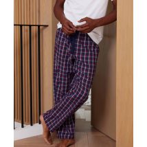 Red Navy White Check Brushed Cotton Lounge Pants