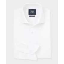 White Poplin Slim Fit Formal Shirt - Single Cuff