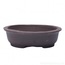 Unglazed Bonsai Pot Oval | 18cm x 16cm x 4cm | YB1121