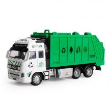 Kids Toy Car Pull Back Alloy Garbage Sanitation Truck Recycle Engineering Vehicle Toys, Type A