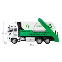 Kids Toy Car Pull Back Alloy Garbage Sanitation Truck Recycle Engineering Vehicle Toys, Type B