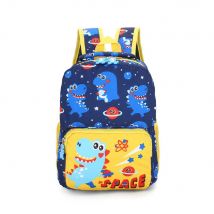 Children Cartoon Dinosaur Print Backpack School Satchel Travel Bag, Blue