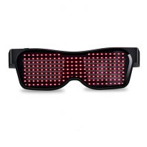 LED Party Glasses APP Control Magic Bluetooth Luminous Glasses, Red