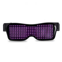 LED Party Glasses APP Control Magic Bluetooth Luminous Glasses, Pink