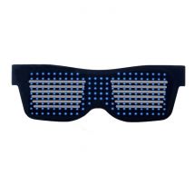 LED Party Glasses APP Control Magic Bluetooth Luminous Glasses, Blue