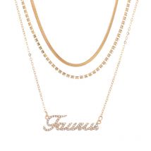 Layered Diamond Necklace Snake Bone for Woman Jewelry Aries Pendant Choker Necklaces, Taurus