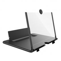 Mobile Phone 3D Screen Amplifier with Glass Bracket, Black