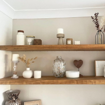 12x2 Rustic Floating Shelf - Outlet - Save 20% - Rustic Pine 50cm  - Funky Chunky Furniture