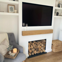 4x6 Oak Mantel Beam (9x14cm) - 100cm English Oak  - Funky Chunky Furniture