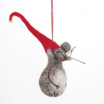 Christmas Mouse Hanging Decoration  - Funky Chunky Furniture