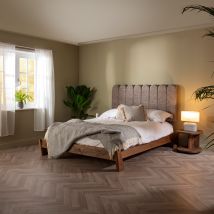 Chunky Solid Pine Wooden Bed Frame, Platform Style in Double, King Or Super King Size - The Grainger Mix and Match Bed - Funky Chunky Furniture